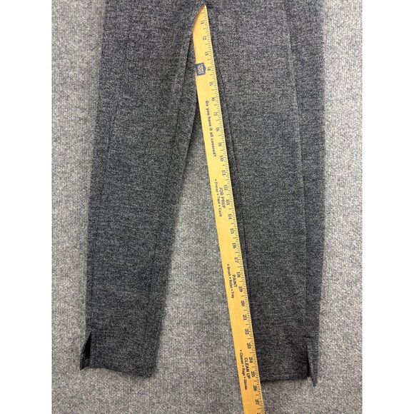 Athleta Tight Crop Pants Leggings Women's XS Black White 2 Zip Pockets Slit Hem - Picture 5 of 8